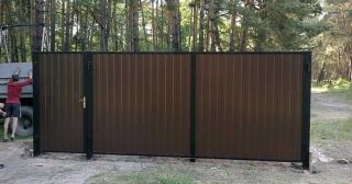 Купить распашные ворота из профнастила Ирбит, цена от 2718 руб.